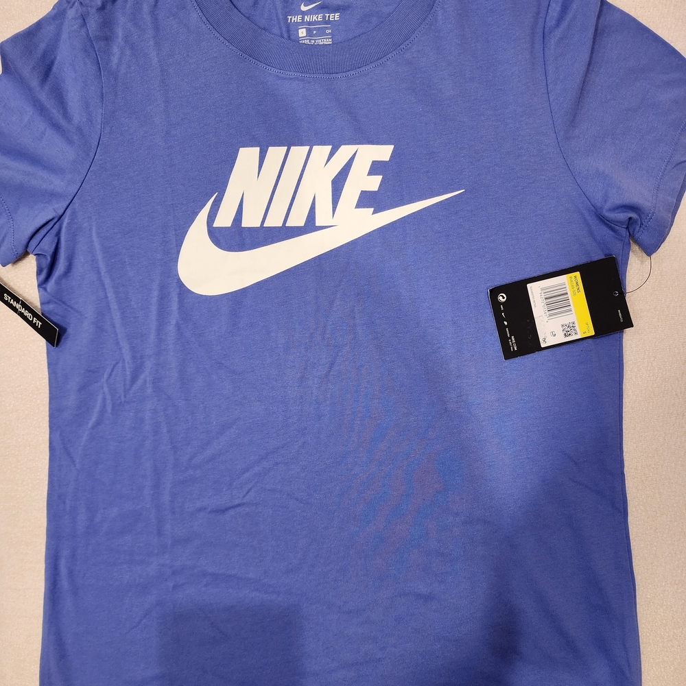 Nike Classic Blue Tee with White Logo